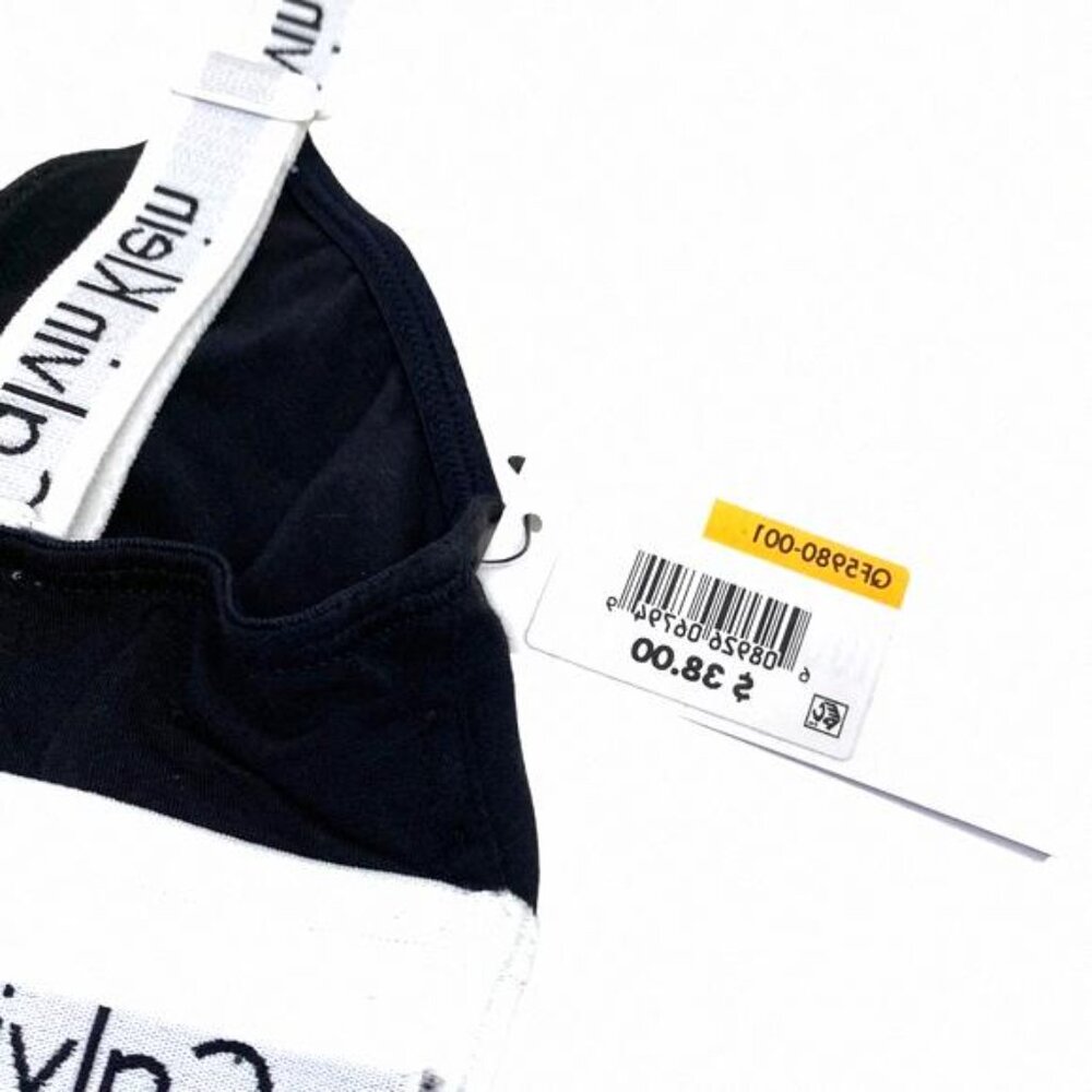 Calvin Klein Unlined Bralette Modern Cotton Crossback Black QF5980-001 Underwear - Picture 7 of 7